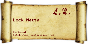 Lock Metta névjegykártya